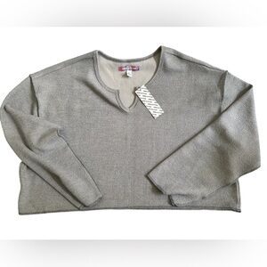 Urban Outfitters Lightweight NWT Gray Ribbed Long sleeve Top